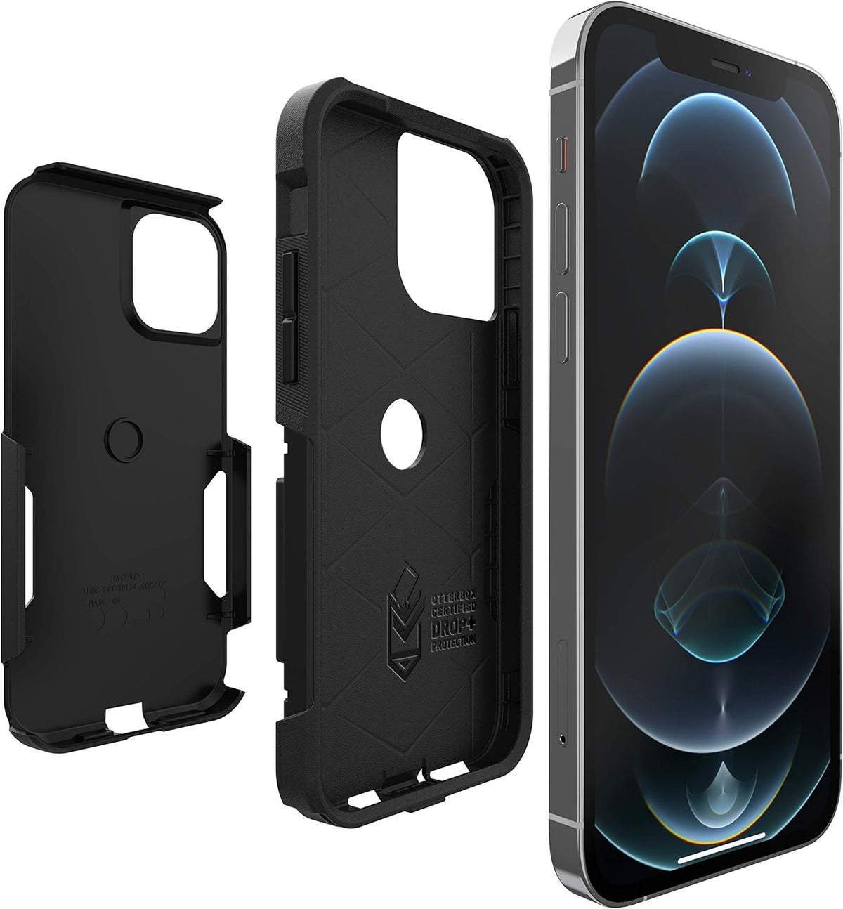 OtterBox iPhone 12 & iPhone 12 Pro Commuter Series Case - Black, Slim & Tough, Pocket-Friendly, with Port Protection