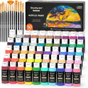 Shuttle Art Acrylic Paint, 50 Colors Acrylic Paint Set, 2oz/60ml Bottles, Rich Pigments, Water Proof, Premium for Artists, Beginners and Kids on