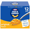 Kraft Mac and Cheese, 12 Boxes, for Easy Dinner or Dinner Sides, Original Flavor, No Artificial Flavors, Preservatives or Dyes, 7.25 oz