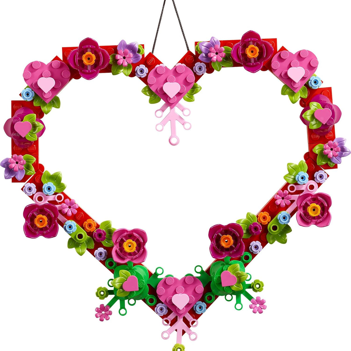 LEGO Heart Ornament Building Toy Set - Fun Arts and Crafts Idea for Girls and Boys, Ages 9+ - Gift for Kids - Display on The Wall as Home Decoration