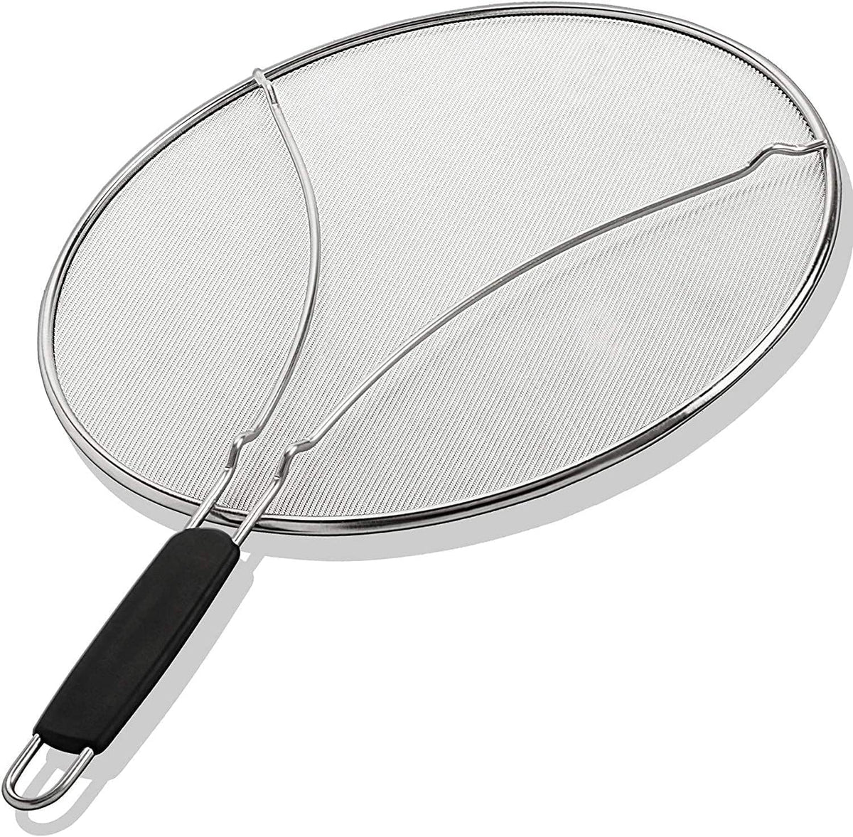BergKoch Splatter Screen for Frying Pan - 13 Inch Stainless Steel Grease Splatter Guard - Cover Oil Splash when Sizzling Bacon, Cooking Fried Chicken