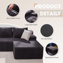 Hobestluk 96” Modular Sectional Sofa Couches L-Shape Couch 3 Seat Modular Sofa Memory Foam Sectional Couches for Living Room, Cloud Couch with