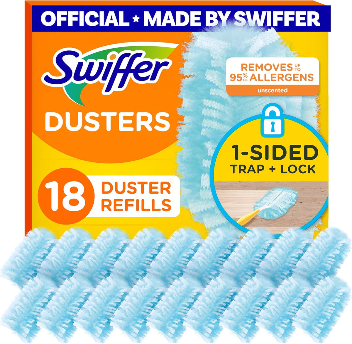 Swiffer Dusters Refill for Cleaning, Made by SWIFFER, Feather & Microfiber Duster Disposable Alternative, for Dusting Furniture, Blinds, Ceiling