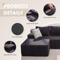 Hobestluk 96“ Modular Sectional Sofa Couches L-Shape Couch 3 Seat Modular Sofa Memory Foam Sectional Couches for Living Room, Cloud Couch with