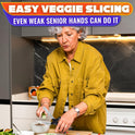2 in 1 Kitchen Scissors for Food – Stainless Steel Blade & Plastic Cutting Board Scissors with Safety Lock | 9.6" Tomato Knife, Fruit & Vegetable