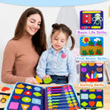 Exorany Busy Board Montessori Toys for Toddler Boy Birthday Gifts, Busy Book Sensory Learning Toys for Toddlers, Toddler Boy Airplane Car Travel Toy