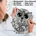 Muchcute Micro Fineliner Drawing Art Pens: 12 Black Fine Line Waterproof Ink Set Artist Supplies Archival Inking Markers Liner Sketch Outline Anime