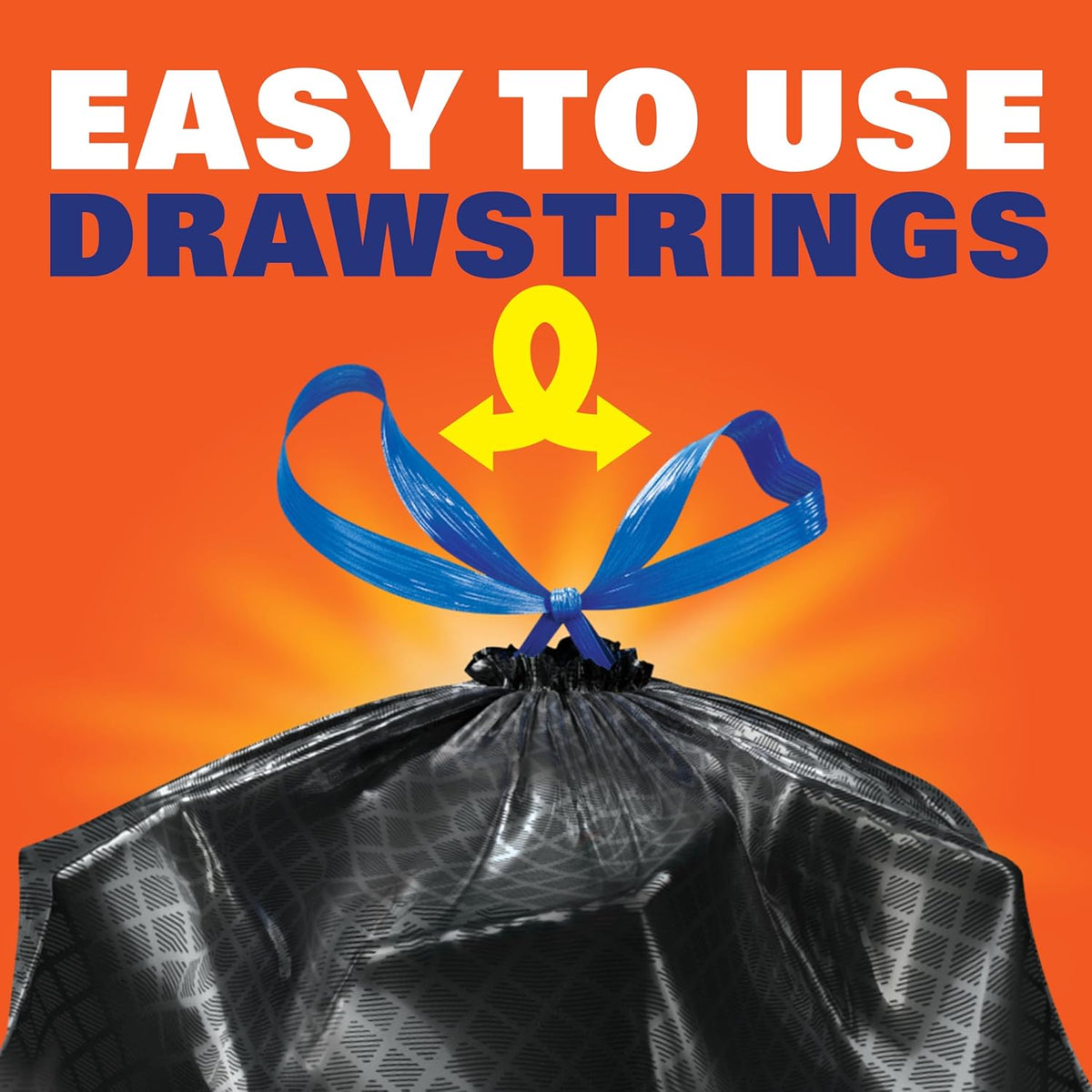 Hefty Ultra Strong 30 Gallon Trash Bags, Large Trash Bags 30 Gallon Size, Multipurpose, Break Resistant Drawstring Closure, Resists Leaks, Punctures