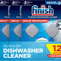 Finish Dishwasher Cleaner Tablets, Deep Cleans Hidden Grease & Grime, Fights Odors, No Extra Wash Cycle, Helps Maintain Dishwasher, 12 Month Supply
