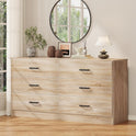 Bigbiglife Dresser for Bedroom, 6 Drawer Double Dresser, Modern Chest of Drawers with Deep Drawers, TV Stand Large Storage Organizer for Living Room