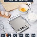 Food Scale, 11lb Digital Kitchen Scale with 6 Units LCD Display and Tare Function,Compact Design for Baking,Healthy Cooking,Meal Prep, 304 Stainless