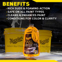 Meguiar's Gold Class Car Wash - Get Professional Results in a Foam Cannon or as a Bucket Wash - Get a Clean and Glossy Finish That's Safe for All