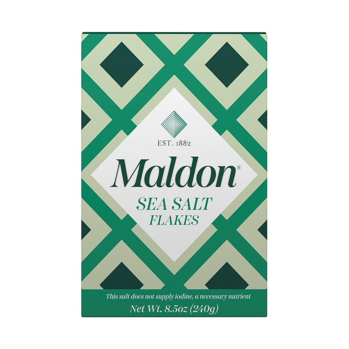Maldon Salt, Sea Salt Flakes, 8.5 oz (240 g), Kosher, Natural, Unique Gourmet Pyramid Shaped Salt Flakes, Perfect for a Wide Range of Dishes