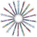 Favide 22 Pack 0.5mm 6-in-1 Multicolor Ballpoint Pen,6-Color Retractable Ballpoint Pens for Office School Supplies Students Children Gift,Kids Party