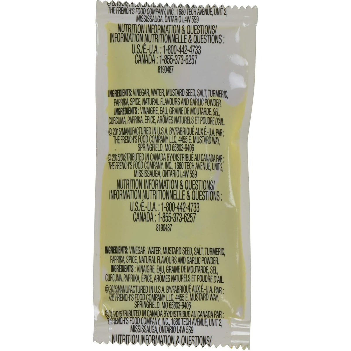 French's Classic Yellow Mustard Packets, 500 count - One 500 Count Individual Yellow Mustard Packets, Perfect Single-Serve Size for Delivery and