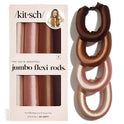 Kitsch Satin Hair Curlers, Heatless Curling Rod - Jumbo Flexi Rod, Heatless Hair Curler - Hair Curlers to Sleep In - No Heat Overnight Curls