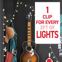 Command Indoor Mini Light Clips, 45 Clear Clips and 54 Command Strips, Damage Free Hanging Christmas Decorations, Wall Clips for Hanging Lights and