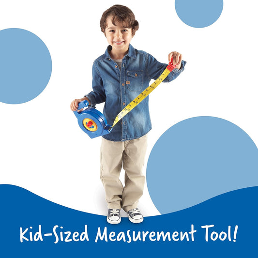 Learning Resources Pretend Play 3" Long Tape Measure - Kids Construction Toys, Preschool Activities, Pretend Play For Toddlers , Height Measurement