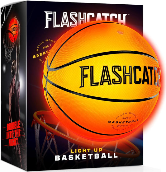 Light Up Basketball - Glow in The Dark - Sports Gear Accessories Gifts for Boys 8-15+ Year Old - Kids Teens Gift Birthday Ideas - Teen Boy Toys Ages
