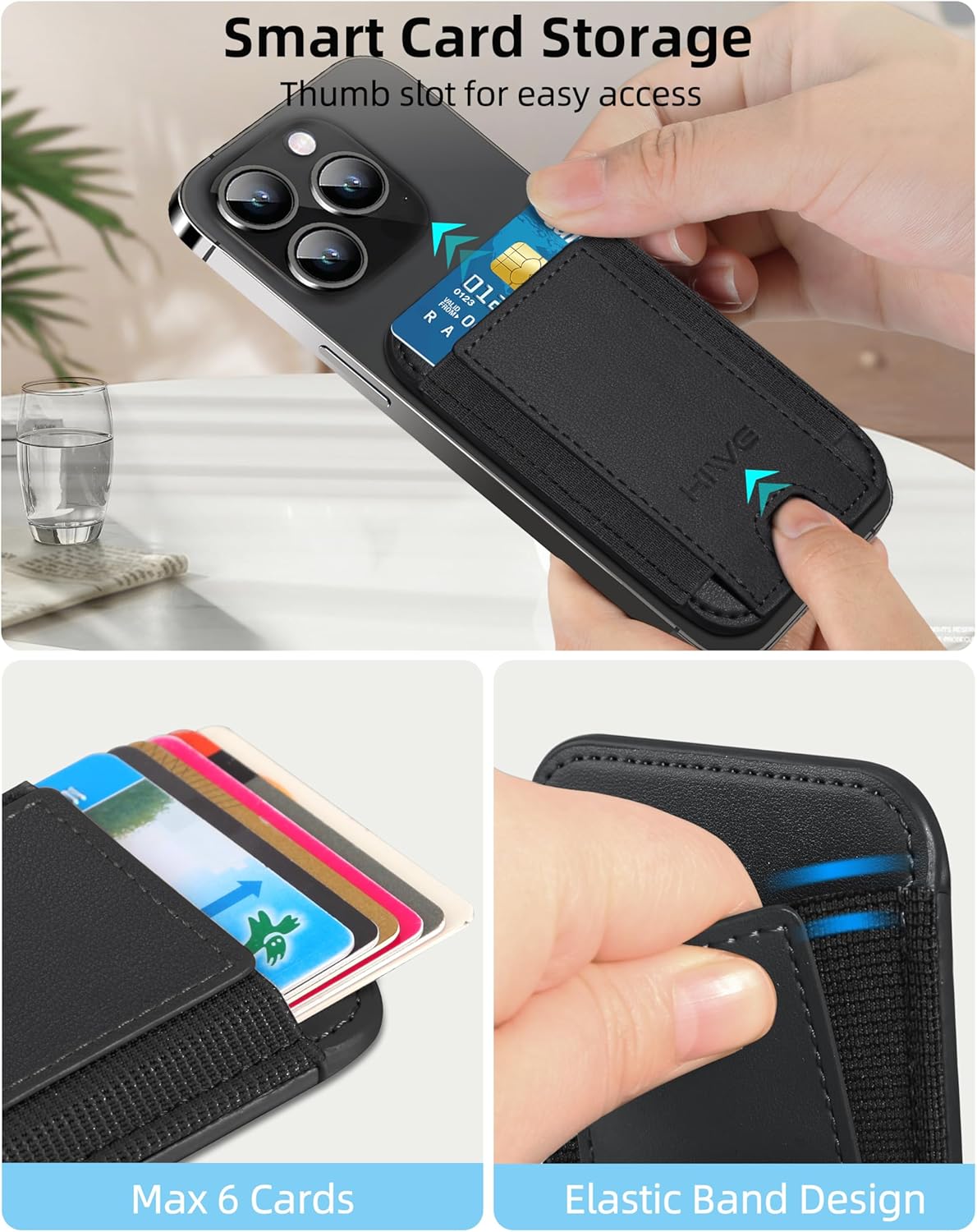 for MagSafe Wallet, Stronger Magnetic Wallet for iPhone 17/16/15/14/13/12 Series, 7 Cards Holder, Magnetic Phone Wallets, Vegan Leather Minimalist