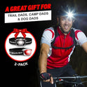 GearLight 2Pack LED Headlamp - Outdoor Camping Head Lamps with Adjustable Headband - Lightweight Battery Powered Bright Flashlight Headlight with 7