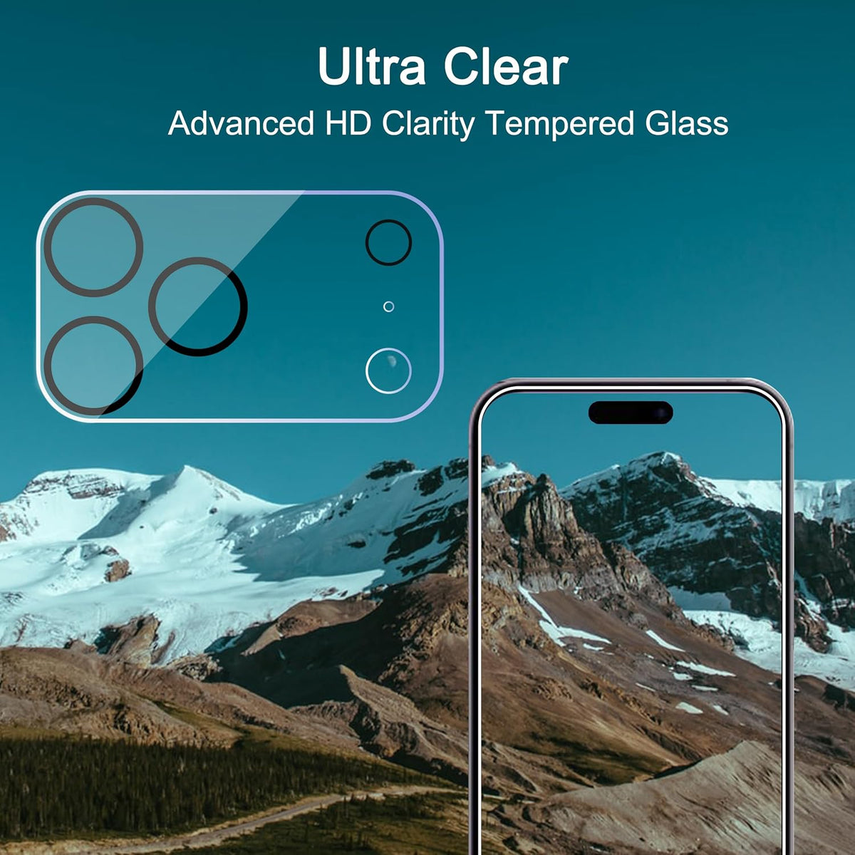 Ailun 3 Pack Camera Lens Protector for iPhone 17 Pro Max,Tempered Glass,9H Hardness,Ultra HD,Anti-Scratch,Case Friendly,Does not Affect Night