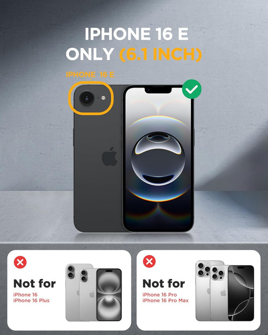 Miracase Magnetic for iPhone 16e Case Full-Body Phone with Built-in Glass Screen Protector, [Compatible with MagSafe] Military Drop Proof 16 E Cover