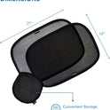 Enovoe Car Window Shades for Baby (4 Pack) - 21"x14" - Sun Shade Blocker, Cling - Glare Shield and UV Rays Protection for Your Child - Side Windows
