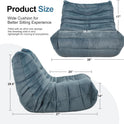 Bean Bag Chairs for Adults Giant Bean Bag Chair Memory Foam BeanBag Chair Bean Bag Sofa with Filler Faux Fur Fireside Beanbags Lazy Sofa for Living