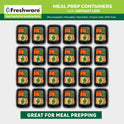 Freshware Meal Prep Containers [50 Pack] 1 Compartment Food Storage Containers with Lids, Bento Box, BPA Free, Stackable
