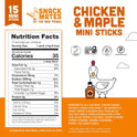 The New Primal Snack Mates Chicken & Maple Sticks, Gluten Free Healthy Snacks for Kids, Low Sugar High Protein Back to School Snacks, Mini Paleo