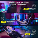 GTPLAYER Gaming Chair, Computer Office Chair with Pocket Spring Cushion, Linkage Armrests and Footrest, High Back Ergonomic Computer Chair with