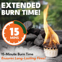 Superior Trading Fire Starter Pods in Plastic Bucket - Fire Starters for Campfires, BBQ, Grill, Pit, Wood Stove & Charcoal Starter, 15-20-Min Burn