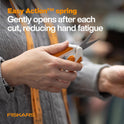 Fiskars Micro-Tip Spring Assisted Scissors, Precision Cutting Stainless Steel Blades, Comfort Handle, Cut Details in Fabric, Sewing Scissors and Arts
