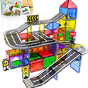 Magnetic Tiles - Road Set, Magnetic Building Blocks, Preschool Montessori Toys Gift for 3+ Year Old Boys and Girls, Sensory Christmas Toys for Kids