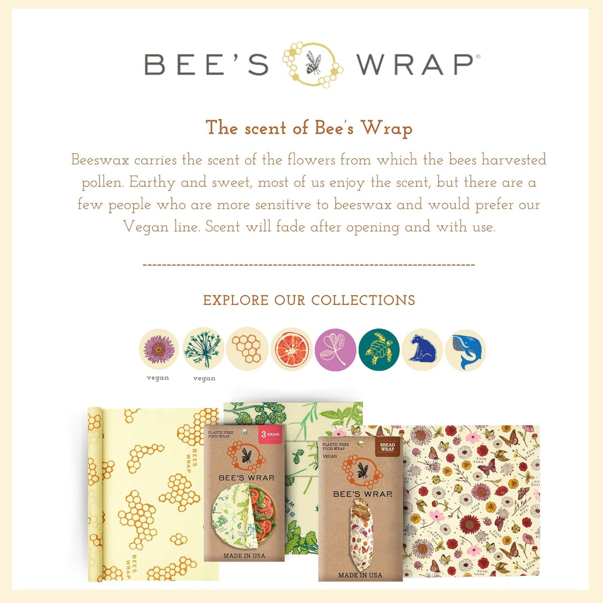 Bee's Wrap Beeswax Wraps for Food - Bread Wrap - Made in USA Reusable Bread Storage Bags - Organic & Eco-Friendly Alternative to Aluminum Foil