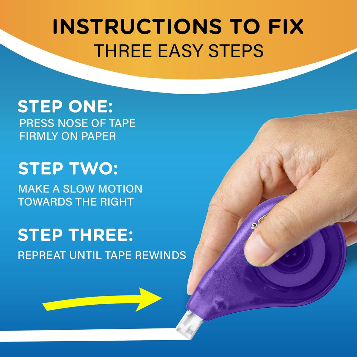BIC Wite-Out Brand EZ Correct Correction Tape, 19.8 Feet, 4-Count Pack of White Correction Tape, Fast, Clean and Easy to Use Tear-Resistant Tape