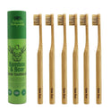 Gaia Guy Natural Bristle Bamboo Toothbrush (NO Nylon - Boar Hair ONLY) - Totally Compostable & Biodegradable Boar Bristle and Bamboo Toothbrushes