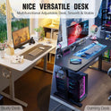 Veken 55 Inch Large Electric Standing Desk,Sit to Stand Up, Heights Adjustable, Work Home Office Computer Table for Study, Walking Pad, Writing, and