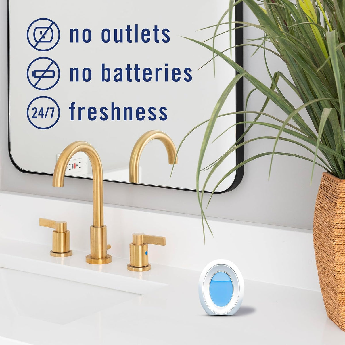 Febreze Bathroom Air Freshener, Odor-Fighting, Plug In Alternative, Air Fresheners for Home, Bathroom, & Kitchen, Closet Air Fresheners, Pet & Litter