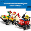 LEGO City Pizza vs. Fire Truck Race Car Pack Toy - Building Toy for Kids, Boys and Girls, Ages 5+ - Gift for Birthdays and Holidays - Includes Chef