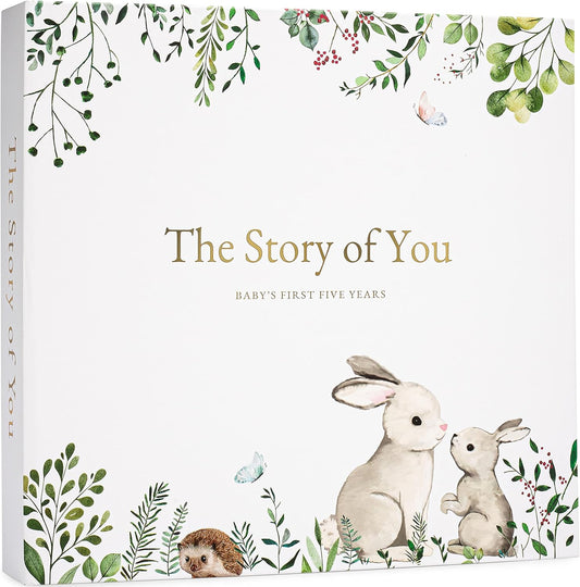 Keepsake Memory Book for Baby Boy or Girl Timeless First 5 Year Baby Book A Milestone Book to Record Every Event from Birth to Age 5 Gender Neutral