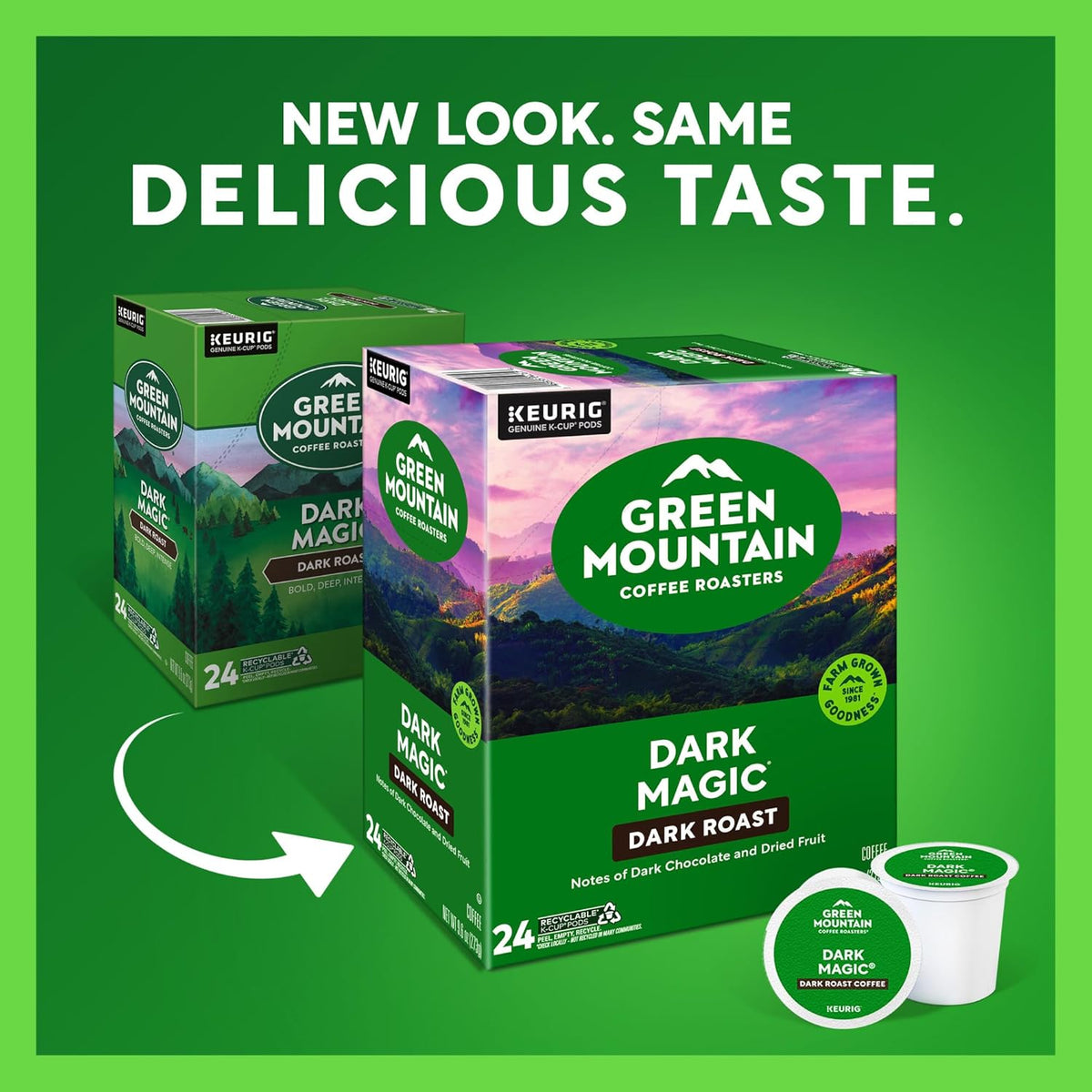 Green Mountain Coffee Roasters Dark Magic Coffee, Keurig Single-Serve K-Cup pods, Dark Roast, 96 Count