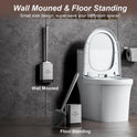 Sellemer Toilet Brush and Holder Set - Flexible Toilet Bowl Brush Head with Silicone Bristles, Compact Size for Storage and Organization, Ventilation