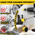 Holikme 6Pack Drill Brush Power Scrubber Cleaning Brush Extended Long Attachment Set All Purpose Drill Scrub Brushes Kit for Grout, Floor, Tub
