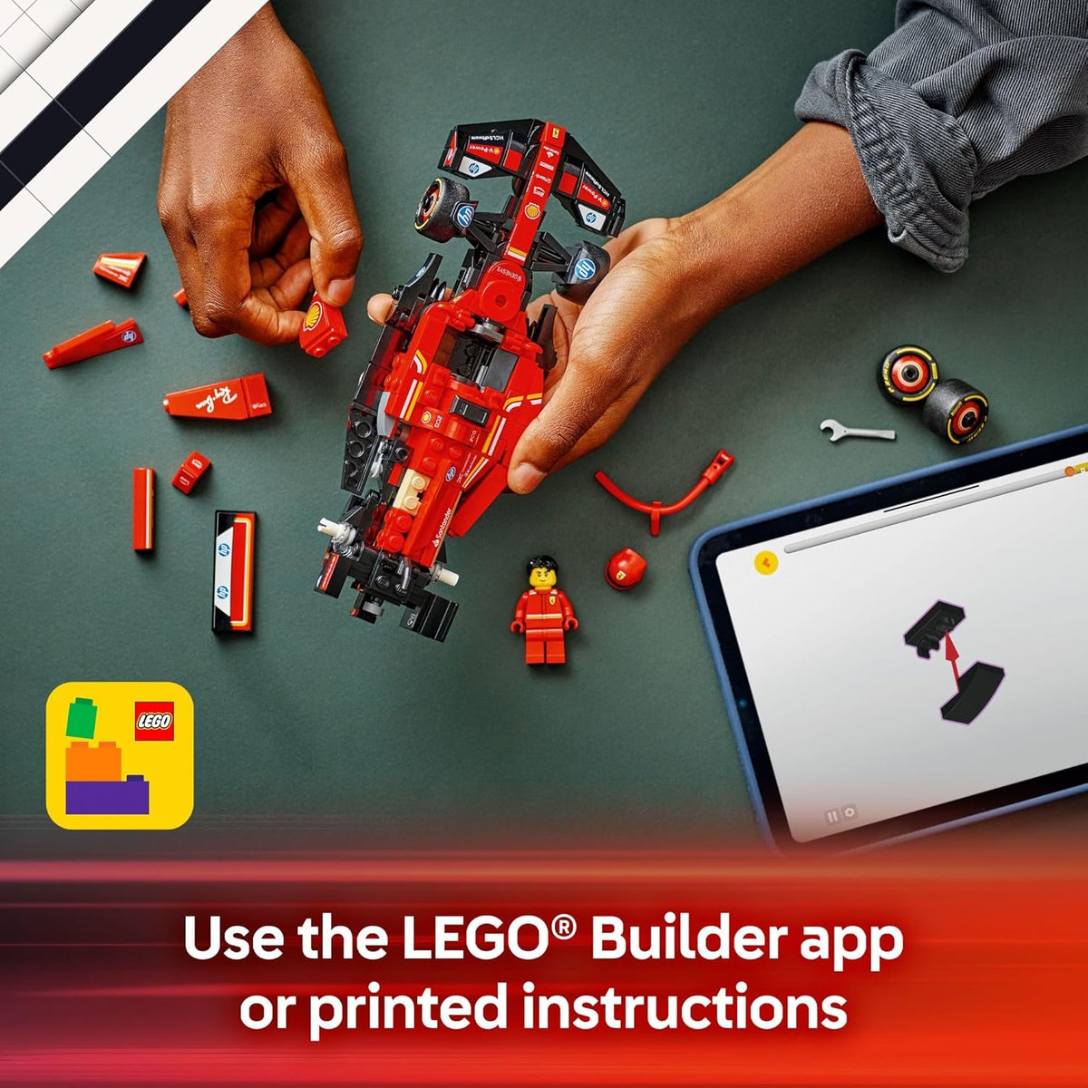 LEGO Speed Champions Ferrari SF-24 F1 Race Car Toys - Building Sets for Kids, Boys & Girls, Ages 10+ - Ferrari F1 Model Car Kits for Display or Play