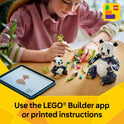LEGO Creator 3 in 1 Wild Animals Panda Family - Building Toy Kit for Kids with 3 Building Options, Panda, Penguin, or Orca - 8 Year Old Girl & Boy