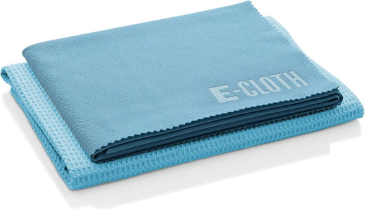 E-Cloth Microfiber Window Cleaning Cloth Kit - Glass Cleaning Cloth for Windows, Mirrors, Cars, Lenses, Eyeglasses, & More, Streak Free Clean
