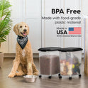 IRIS USA Dog Food Storage Container, 2 Pack, Up to 30 lbs Each, Airtight Seal for Freshness, Wheels for Rolling, Easy One Hand Opening, Made in USA