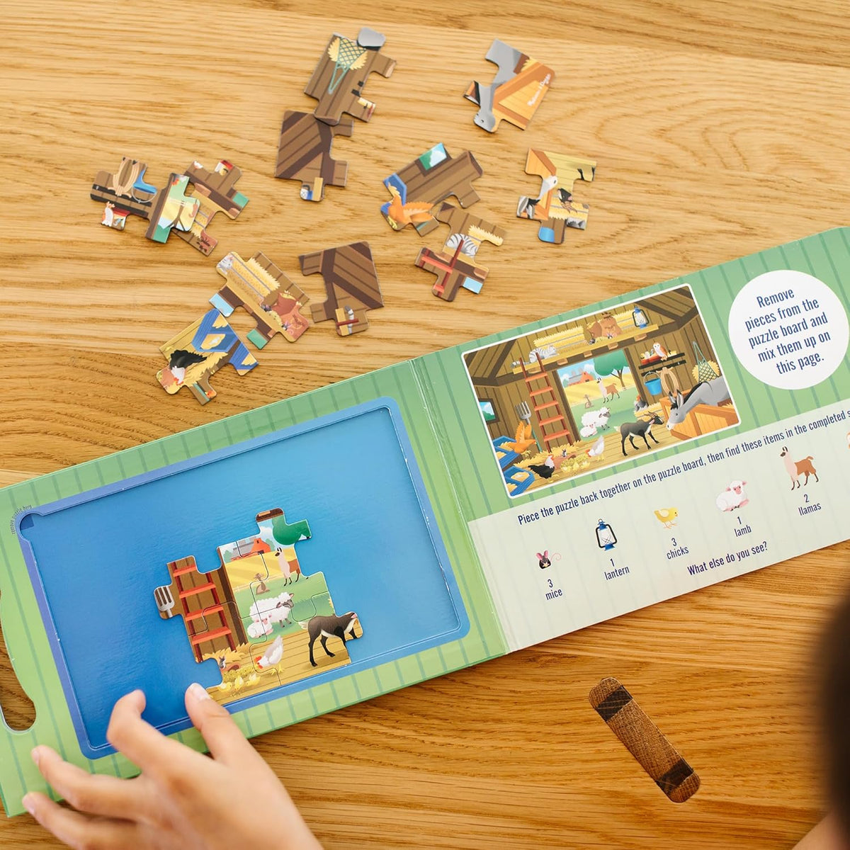Melissa & Doug Take-Along Magnetic Jigsaw Puzzle Set – On the Farm (2 x 15 Piece) Travel Activity Toy for Preschoolers and Kids Ages 3+ - FSC